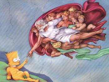Bart Simpson Sistine Chapel Rip Off Humor