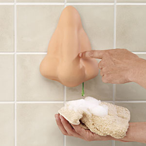 Home Decor Design Nose Snot Shower Gel Dispenser Funny Gadget