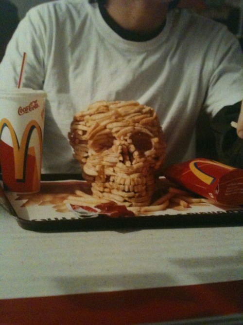McDonalds Food Art French Fry Skull