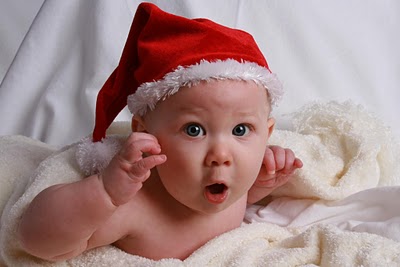 Santa Baby Cute Christmas Picture Photo